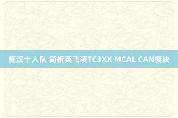 痴汉十人队 简析英飞凌TC3XX MCAL CAN模块